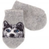 Ein Finger-Wollhandschuh für Kinder aus natürlicher Schafwolle